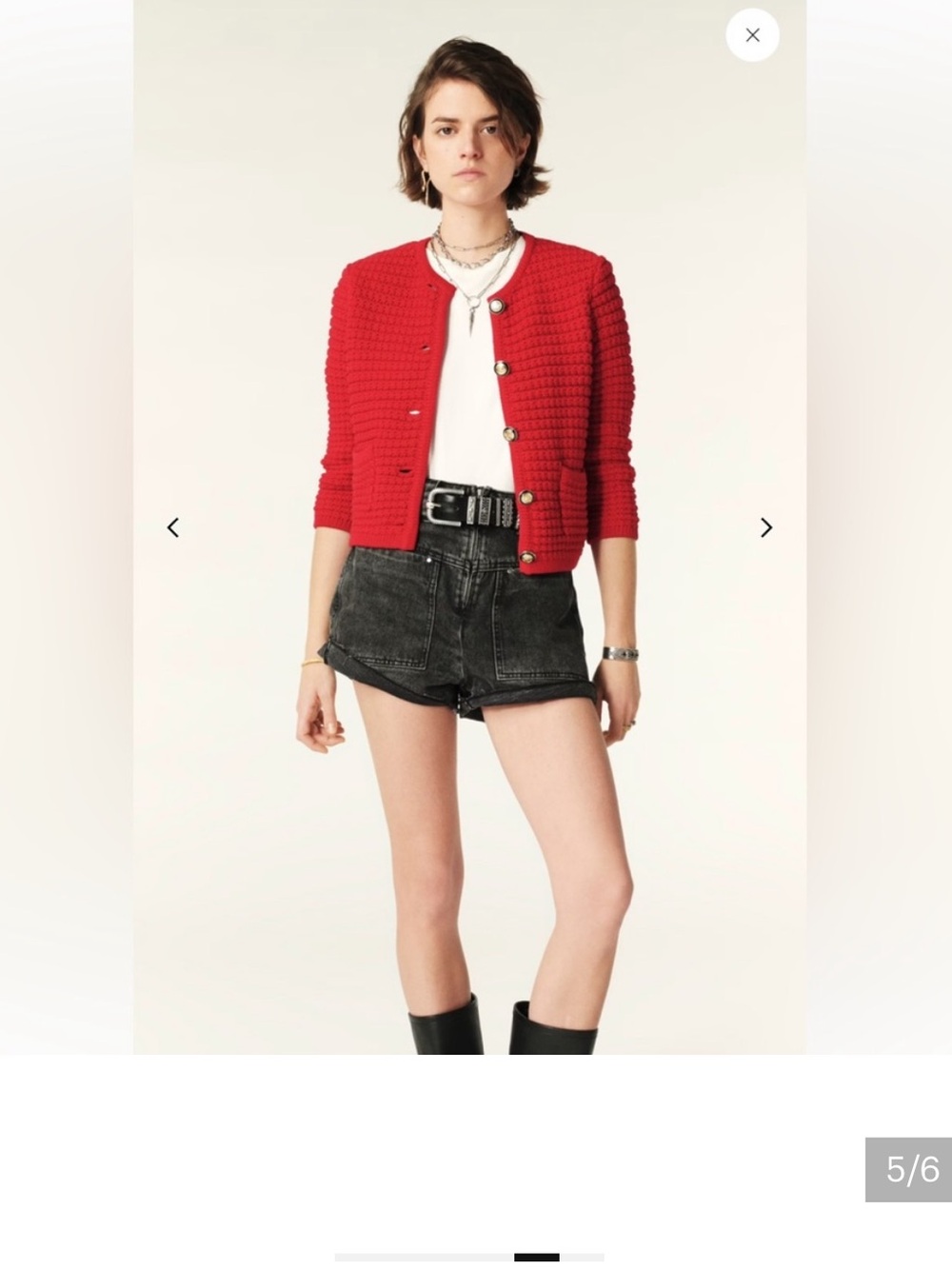 ba&sh Gaspard Knit Button Jacket - Picture 2 of 6